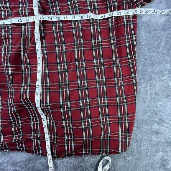 Vintage L.L. Bean Well Worn Red Plaid Flannel Shirt Mens XL Regular 100% Cotton - Picture 9 of 11